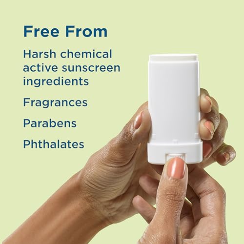 Blue Lizard Kids Mineral SPF 50 Sunscreen Stick, Zinc Oxide, 100% Mineral Actives, Developed for Kids’ Sensitive Skin, TSA-Friendly, Vegan, Paraben-free, Fragrance-Free, 0.5 oz