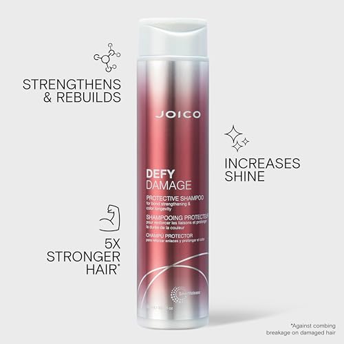 Joico Defy Damage Protective Shampoo | For Color-Treated Hair | Strengthen Bonds & Preserve Hair Color | With Moringa Seed Oil & Arginine | 10.1 Fl Oz