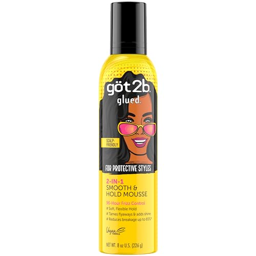 Got2B Glued 2-in-1 Smooth & Hold Hair Mousse, 8 Fl Oz