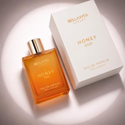 Bellavita Luxury Honey Oud Eau de Parfum | 100 ml (3.4 fl.oz.) | Perfume for Men and Women | Sweet Honey, Bergamot, Oud, and Amber Notes | Women's Day Special