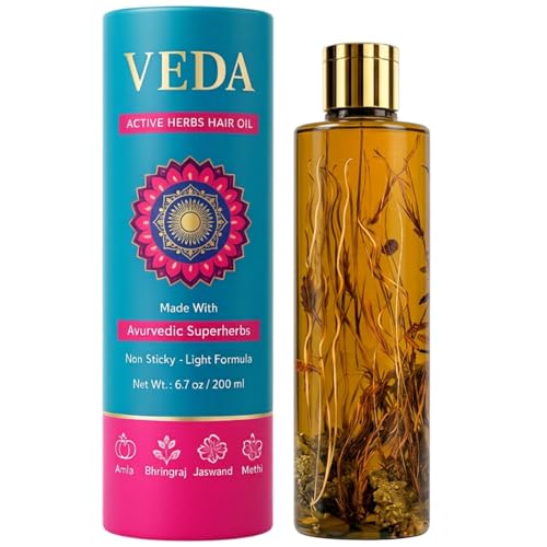 VEDA Active Herbs Hair Oil | Hair Growth Oil | Infused with Herbs | 200ml