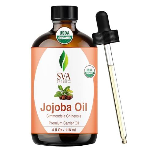 SVA Organic Jojoba Seed Carrier Oil with Dropper, 4 Fl Oz (118 ml)