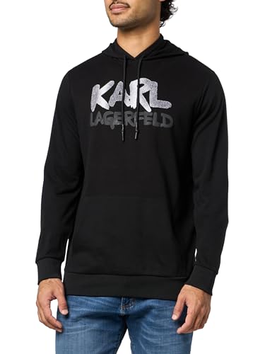 KARL LAGERFELD Paris Men's Sportswear Sweatshirt, Black, Large