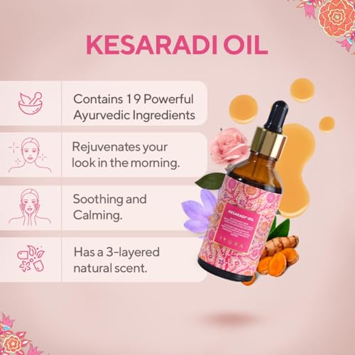 Day & Night Face Oil Duo for Dry, Mature Skin—Moisturizing AM-to-PM Face Care—Saffron + Manjistha—Smoothing, Brightening, Even-Toning, Glow-Boosting Routine—Non-Sticky, Non-Greasy, Fast-Absorbing