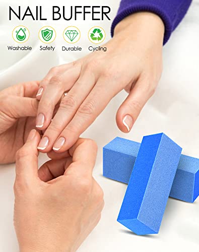Maryton Nail Buffer Blocks, Fine 180/240 Grit for Natural Nails, 5 PCS