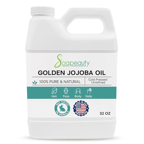 Golden Jojoba Oil 100% Pure Natural Unrefined Cold Pressed 32 Fl Oz