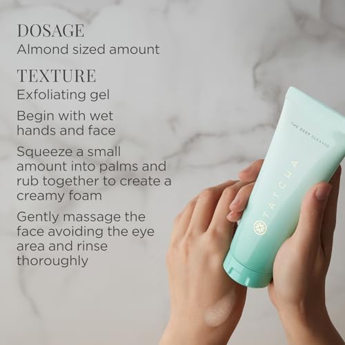 TATCHA The Deep Cleanse, Gentle Exfoliating Face Wash with Wild Rose