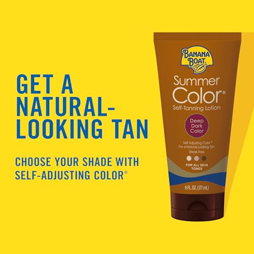 Banana Boat Summer Color Self Tanning Lotion, Dark Self Tanner, 6 Fl Oz