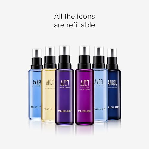 Mugler A*Men Eau de Toilette Woody Ambery Cologne for Men, 3.3 Fl Oz Refill