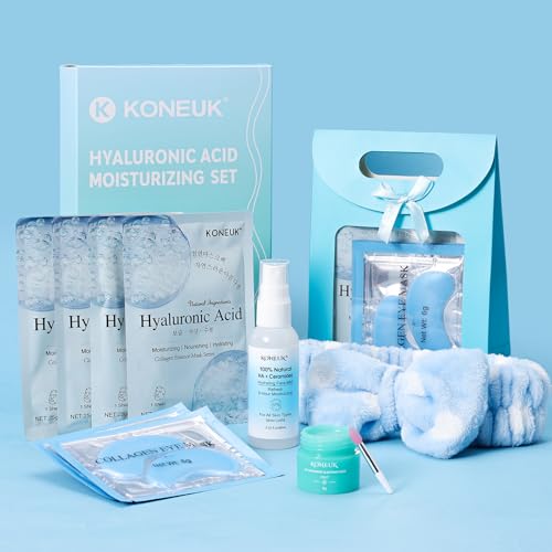 15 Pcs Skincare with Facial Mask, Eye Mask, Face Mist, Lip Mask, Headband