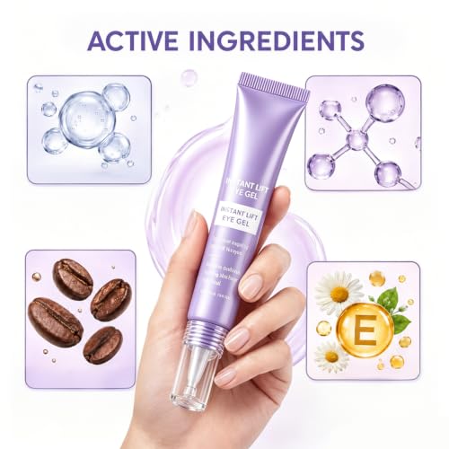 2Pcs Instant Lift Eye Gel, Under Eye Skin Care Gel for Puffiness, Wrinkles, Fine Lines, Daily Anti Aging Eye Skin Care Gel for Men & Women