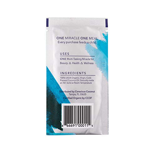 Conscious Coconut Organic Coconut Oil Packets – 10 Travel Packets, Fair Trade, Centrifuged, Raw Virgin Coconut Oil for Wellness, Skin & Personal Care, Used in Hospitals Nationwide