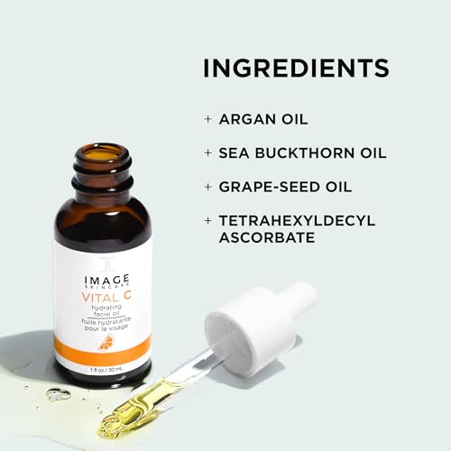 IMAGE Skincare, VITAL C Hydrating Facial Oil with Argan, Grape Seed and Sea Buckthorn Oils, 1 fl oz