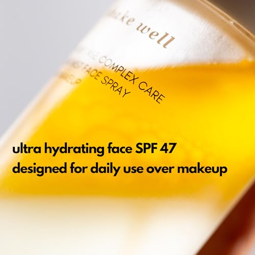 | PLUXOS 47 | SUNSCREEN + SKINCARE SPF 47 FACE MIST SPRAY (Unscented) | SUN DEFENSE COMPLEX CARE | Apply Over Makeup, Broad Spectrum, Clear, Light, Vegan, Hydrate, Fight Acne, Anti-Aging, Cell Repair