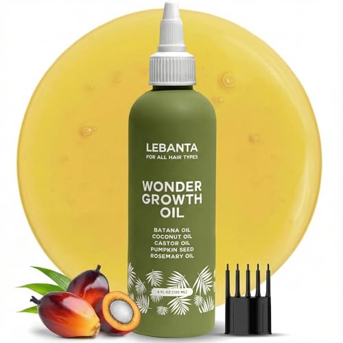 Lebanta Batana Oil For Hair - 100% Pure, Raw & Natural Blend With Organic Castor, Pumpkin Seed, Coconut and Rosemary Oil - Thicker, Stronger Looking Hair For Men & Women Scalp - 4 FL OZ