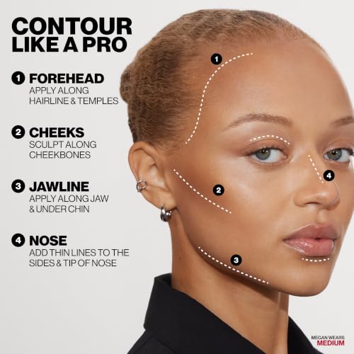 Smashbox Precision Contour Stick | Blendable Makeup Contouring Stick for Face, Eyes, Nose & Lips | Slim Slanted Tip for Precise Sculpting and All-Over Face Application, Light