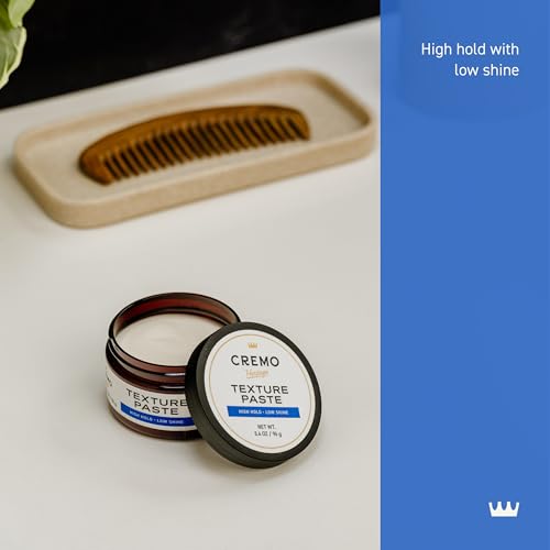 Cremo Hair Styling Texture Paste, Premium Barber Grade Texture Paste for Hair Styling, 3.4 Oz