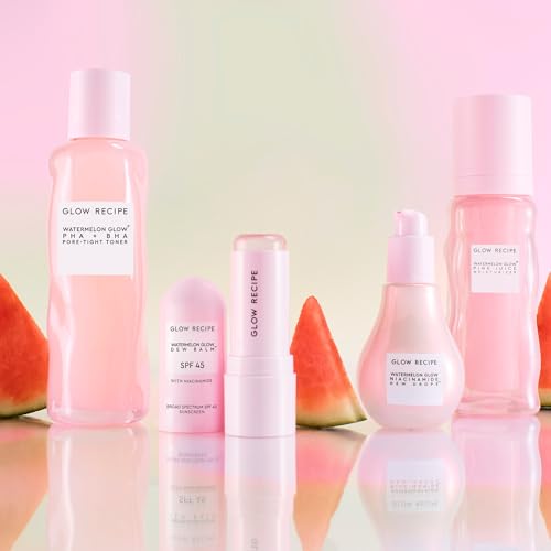 Glow Recipe Face Sunscreen Stick SPF 45 - Travel Size Roll On Korean Sunscreen with Hydrating Hyaluronic Acid & Niacinamide for a Dewy Glow - No White Cast (.58oz)