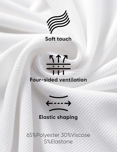JMIERR Men's Muscle Slim Fit T-Shirt V Neck Hipster Longline White Henley Shirt Short Sleeve Gym Workout Athletic Fitted Tees Shirts for Men,US 43(L)