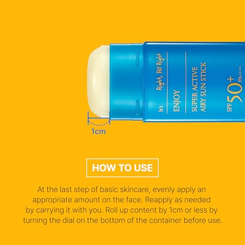 SCINIC Enjoy Super Active Airy Sun Stick SPF50+ PA++++ 0.53oz (15g) | Strong UV Protection Anytime, Anywhere Air-light, Clear | Korean Skincare