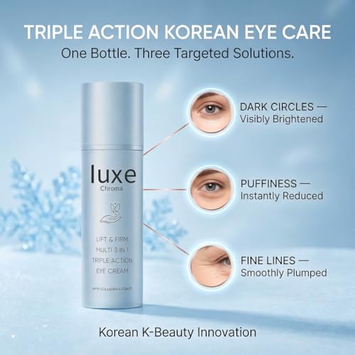 Iuxe Chroma Official Iuxe Eye Balm, Eye Balm Stick, 3-in-1 Hydrating & Smoothing Eye Cream with Collagen, Lightweight Formula for Daily Eye Care, Portable Design