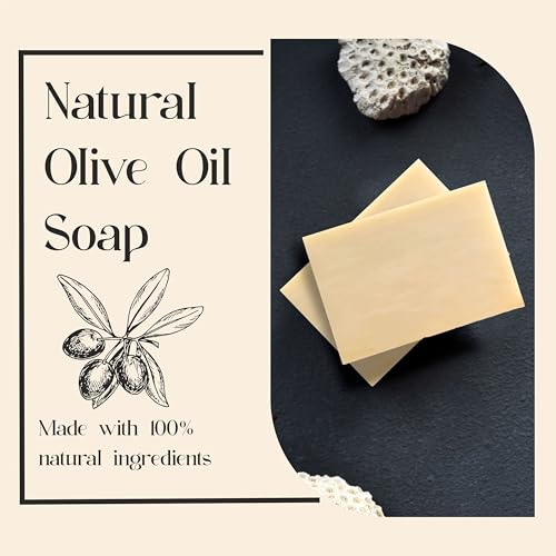 Olive Oil Soap Bar - Handmade 100% Pure Natural & Vegan - 5.3 oz Each Bar (9 Bars)