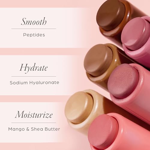PÜR MINERALS Silky Tint Creamy Multitasking Highlighter Stick with Peptides, You Go Pearl - Highlighting Stick with Natural, Healthy-Looking Glow & Ultra-Creamy Finish - Professional Makeup