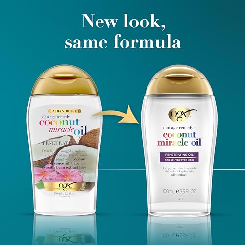 OGX Extra Strength Damage Remedy + Coconut Miracle Hair Oil, 3.3 fl. oz