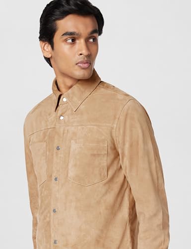 [BLANKNYC] Mens Luxury Clothing Suede Shirt Jacket, Comfortable & Stylish Shacket, Trending UP, Medium