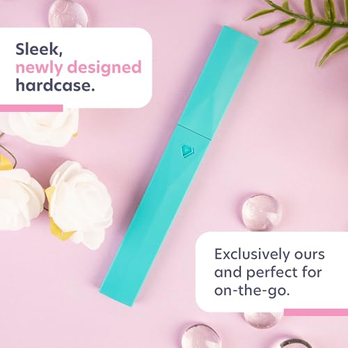 Bona Fide Beauty Czech Glass Nail File with Case in Pastel Green Violet