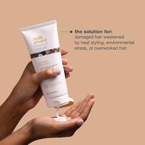 milk_shake Integrity & Strength Intensive Treatment | Deep-strengthening treatment for dry, damaged hair | with amaranth seed extract & muru muru butter to nourish, fortifiy & protect hair, 6.8 fl oz