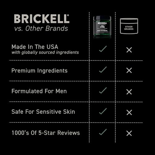 Brickell Men's Renewing Face Scrub for Men, Deep Exfoliating Facial Scrub Formulated with Pumice, Caffeine and Jojoba Beads, 4 Ounce, Scented