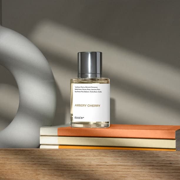 Dossier - Eau de Parfum - Ambery Cherry - Inspired by T.Ford Lost Cherry - Perfume Luxury - Pure Infused - Paraben Free - Vegan - For Women Men Unisex - Fragrance 1.7 oz (Spray 50ml)