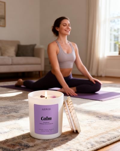 AOOVOO Calm Candles Set for Women - 4 Pack Soy Candles for Home Scented