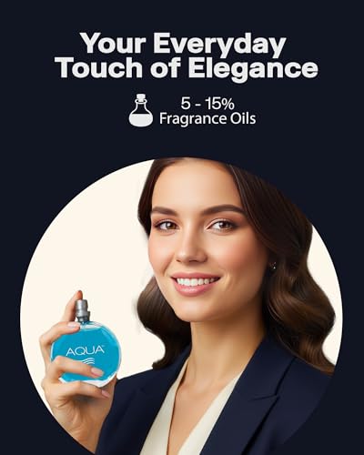 PB ParfumsBelcam Aqua Eau de Toilette Spray for Women – Fresh Fruity Floral Perfume with Mandarin, Freesia, Musk & Wood Notes – Everyday Day-to-Night Fragrance, Great Gift Idea, 1.7 Fl Oz