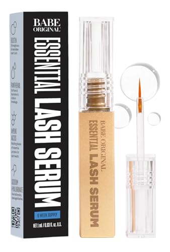 Babe Original Essential Lash Serum for Longer-Looking Lashes, 1mL