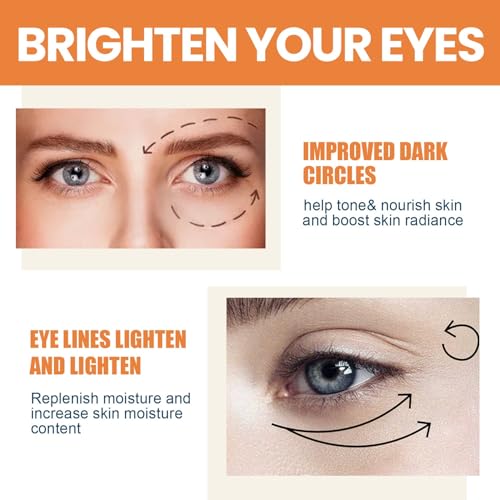 LOYOTICE 3Pcs Revive Glow Vitamin C Eye Balm, Hydrating Eye Cream, Glow Eye Balm Stick, Brightening and Reducing Dark Circle, Reduces Puffiness