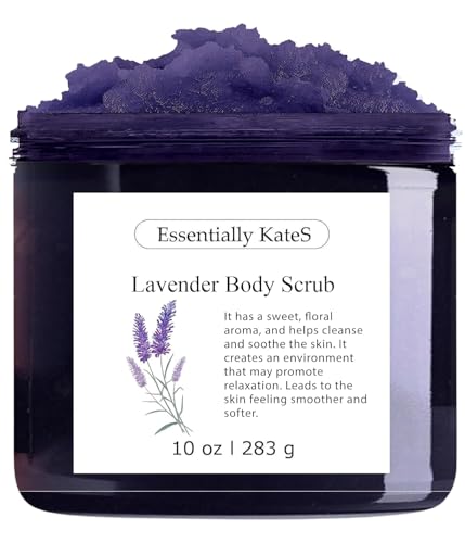 Lavender Salt Scrub 10 oz – Natural Exfoliating Body Scrub with Dead Sea & Sea Salt, Moisturizing Oils for Smooth, Soft, Radiant Skin, Spa-Quality, Paraben-Free