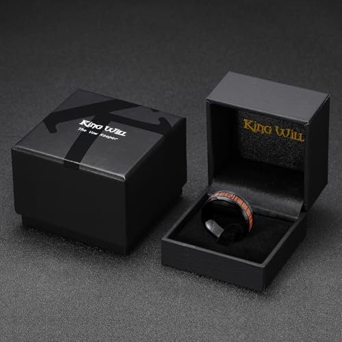 Mens 8mm Tungsten Wedding Band Natural Wood Inlaid Engagement Rings Size 10