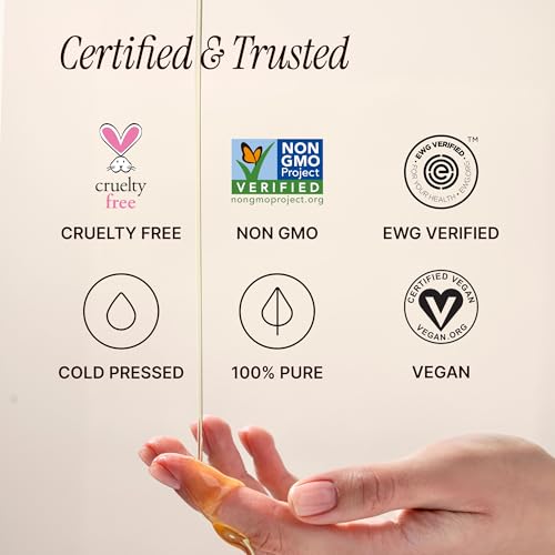 SOULSATION Pure Jojoba Oil for Skin, Hair, Face & Body 100% Natural, Cold Pressed, Unrefined | Non-GMO, EWG Verified, Cruelty-Free, Vegan Moisturizing Oil for Dry Skin, Scalp & Beard 6oz