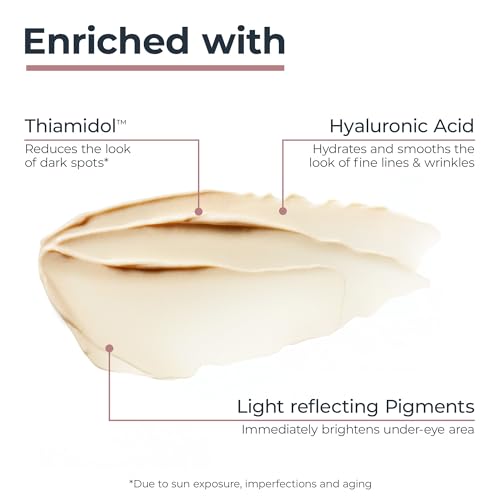 Eucerin Radiant Tone Eye Cream Dark Circle Corrector, Eye Brightening Cream with Thiamidol and Hyaluronic Acid, Helps Reduce the Look of Eye Puffiness, 0.5 Oz Tube
