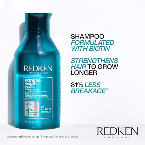Redken Extreme Length Shampoo – For Longer Hair, 10.1 Fl Oz