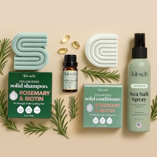Kitsch Rosemary Oil for Hair Growth -With Castor Oil, Biotin & Jojoba- 10mL