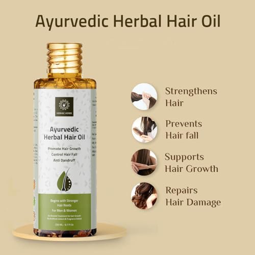 Multipurpose Hair Oil with 21 Herbs - Combats Dandruff and Hair Fall for Men and Women (200ml)