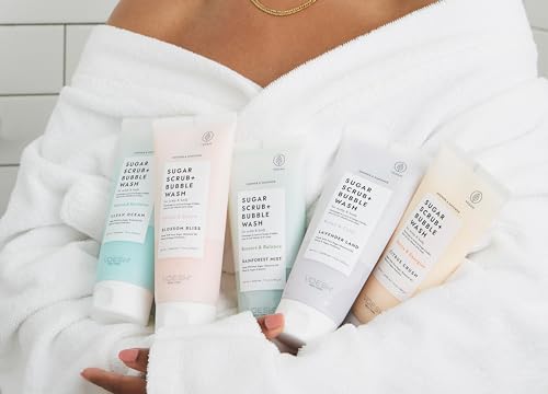 VOESH Sugar Scrub + Bubble Wash, Exfoliating Body Scrub & Body Wash, Clean Ocean, Scalp Care, Shower Vegan Body Care