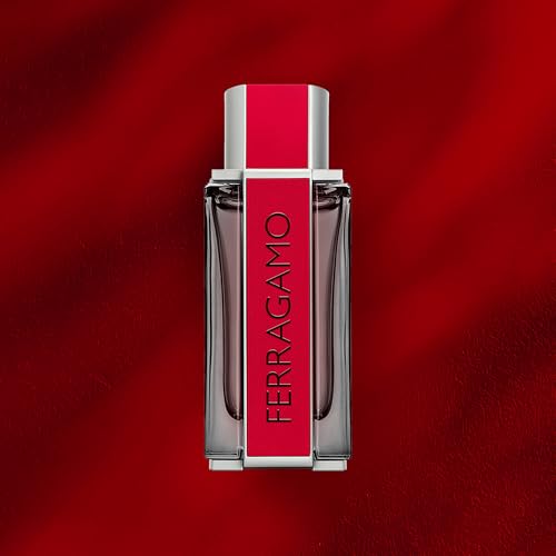 FERRAGAMO Red Leather Eau de Parfum Pour Homme, Cologne Spray for Men, 3.4 Fl. Oz.