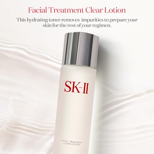 SK-II Facial Treatment Clear Lotion - Hydrating Face Toner with AHAs to Exfoliate & Visibly Improve Texture - Gentle Facial Toner Made with Salicylic & Lactic Acid for a More Even Skin Tone (5.4 oz)