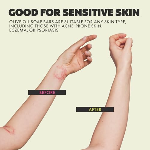 Skin Said Yes Olive Oil Bar Soap 8 Pack | Made in Greece | Pure Oilve Oil Hand Soap | Moisturizing, Nuorishing and Gentle on Skin, Rich in Antioxidants