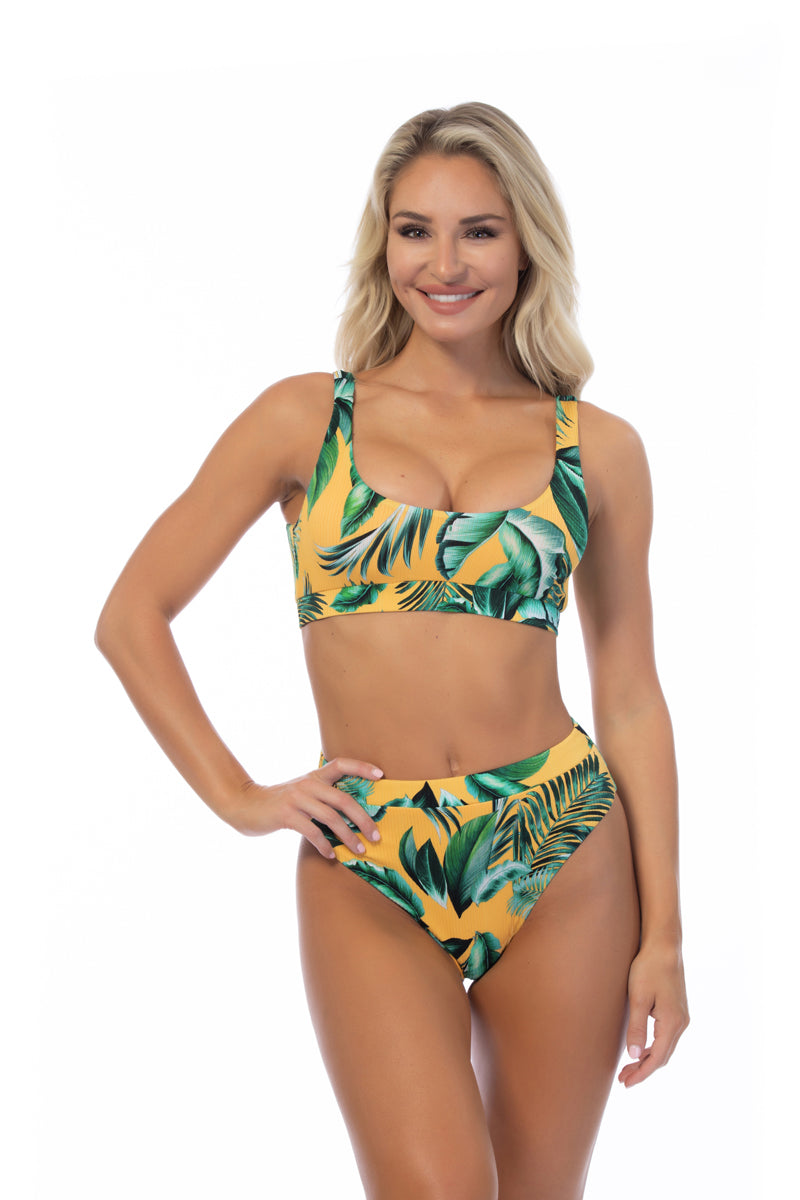 RIBBED ELASTIC BAND BIKINI SET