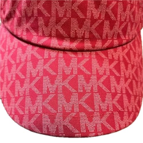 Michael Kors Unisex MK Logo Baseball Hat Cap Red/Deep Pink One Size